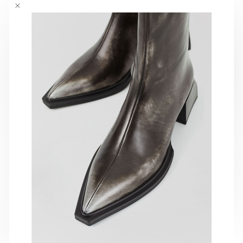 Vagabond Vivian Ankle Boots in Silver Gray - Picture 3 of 13